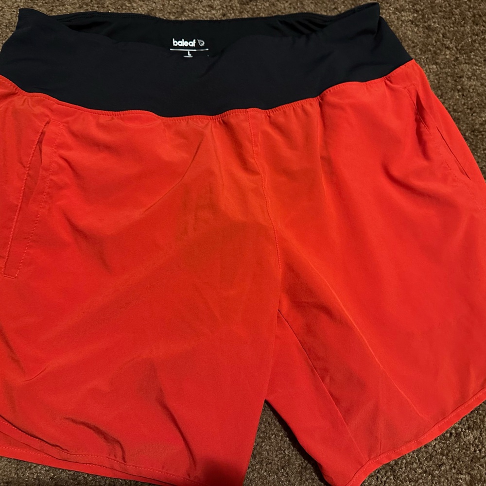 Baleaf Women's Red and Black Athletic Shorts